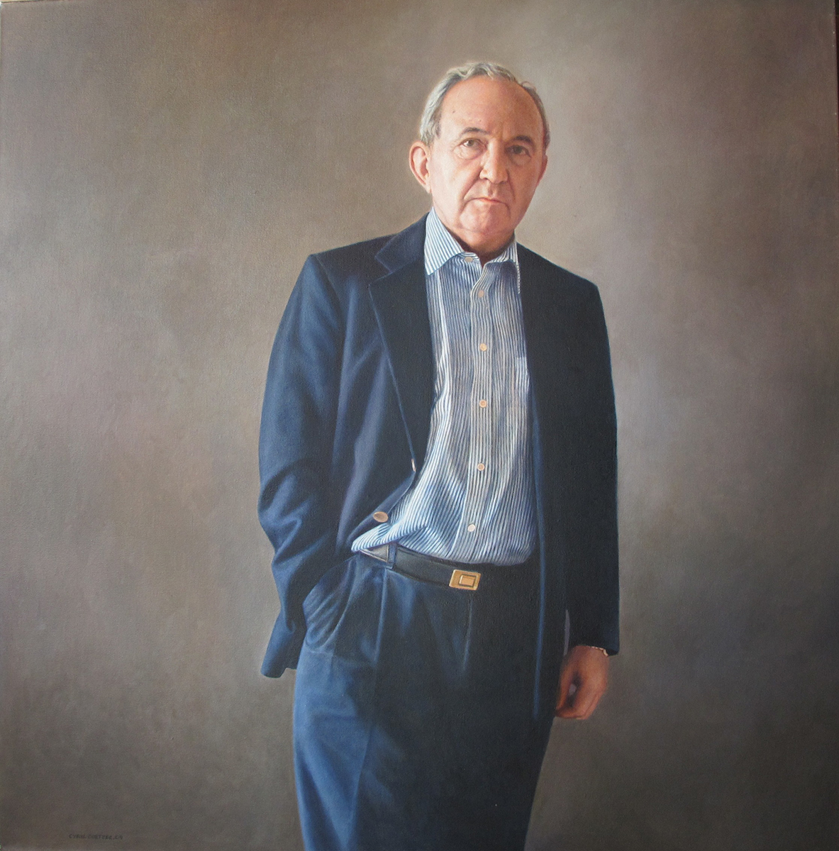 Oil Painting of Judge R. Goldstone - Truth and Reconciliation Committee - The Hague - UN Criminal Tribunal - UN Human Rights Council - by Cyril Coetzee Portrait Artist (2)